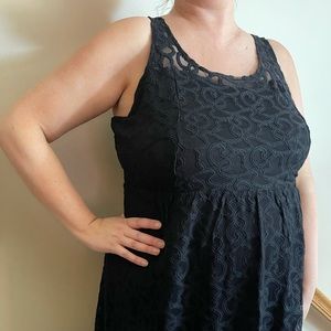 Black lace cocktail dress from Lane Bryant